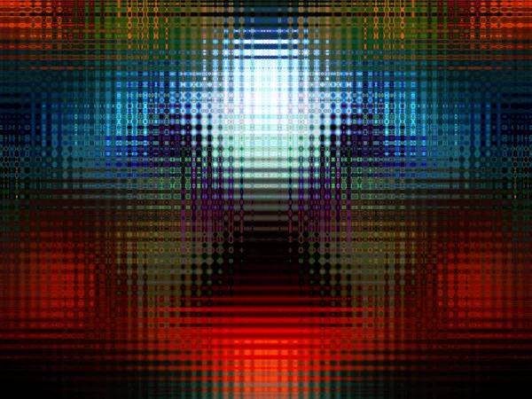 Illustrazione Effetti Digitali Bagliore Neon Simmetria Riflessione Decorazione Festiva Astratto — Foto Stock