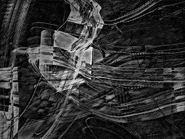 Monochromatyczne Abstrakcyjne Tło Czarno Biały Wzór Pół Tonu Tekstury Kreatywny — Zdjęcie stockowe