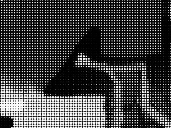 Fundo Abstrato Monocromático Padrão Preto Branco Textura Meio Tom Design — Fotografia de Stock