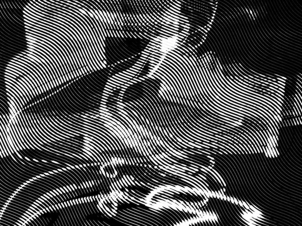 Fondo Abstracto Monocromático Patrón Blanco Negro Textura Medio Tono Diseño —  Fotos de Stock