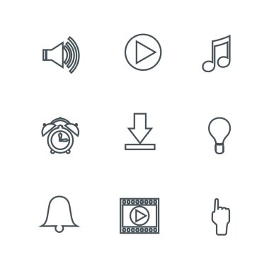 Medya ve müzik Icons set