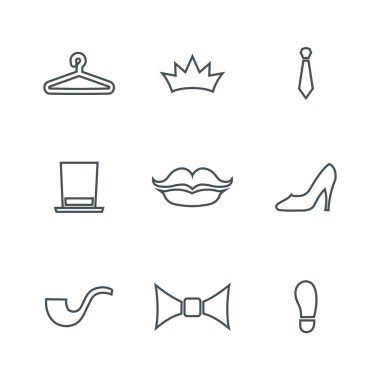 Moda ve Stil simge seti