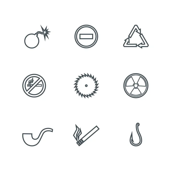 Set of linear icons — Stock Vector