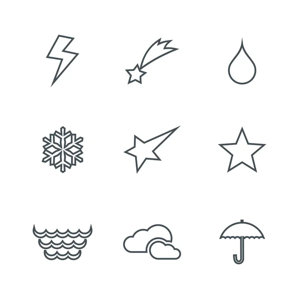 Conjunto de ícone meteorológico —  Vetores de Stock