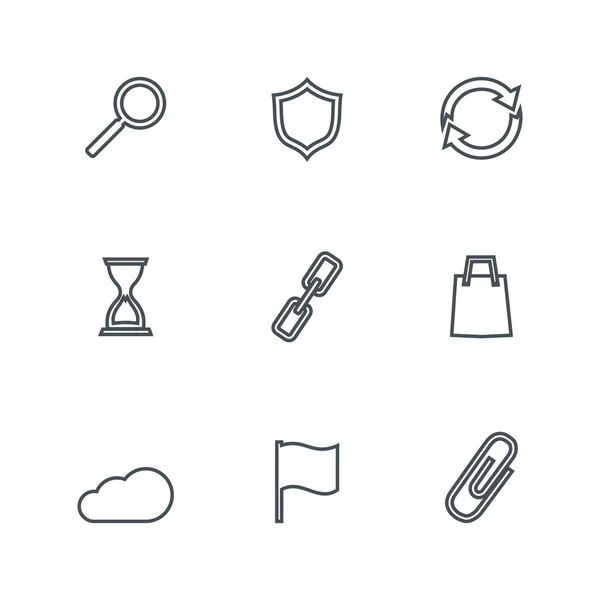 Office and computer icons set — Stock Vector