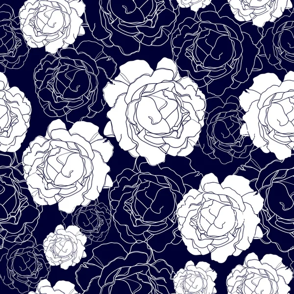 Seamless pattern with flowers — Stock Vector