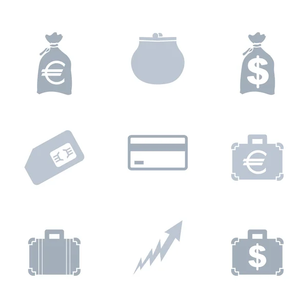 Money icons set — Stock Vector