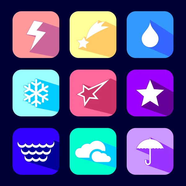 Weather icon set — Stock Vector