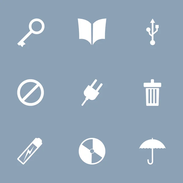 Büro Flat Icon Set — Stockvektor