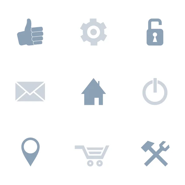 Internet flat icons set — Stock Vector