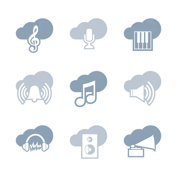 Music icon set — Stock Vector