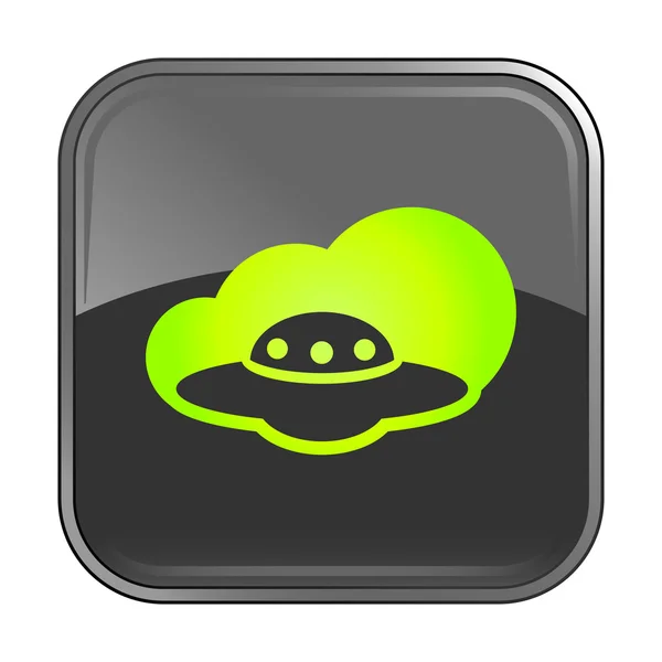Gray  ufo icon — Stock Vector