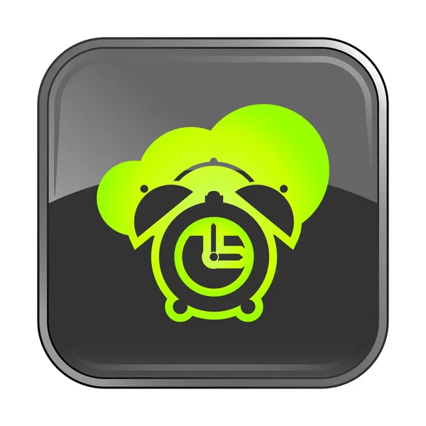 Gray alarm icon — Stock Vector