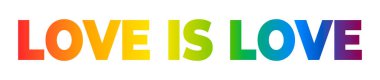 Aşk aşktır. Onur günün kutlu olsun. LGBTQ Onur Ayı. gökkuşağı bayrağı