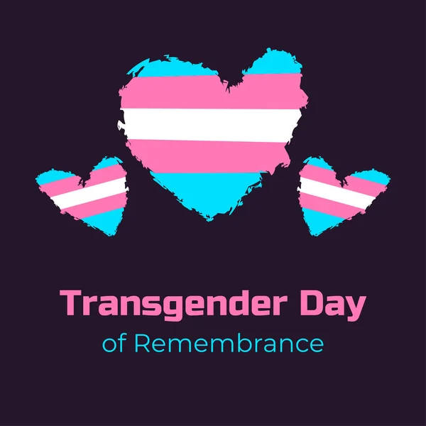 トランスジェンダーのいじめ 記憶のトランスジェンダーの日 11月20日背景 バナー カード ポスター — ストックベクタ