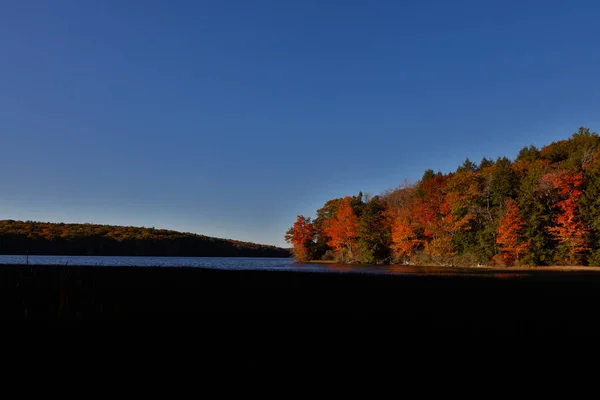 Cornwall Usa Höstlövverk Och Höstfärger Vid Wangum Lake — Stockfoto