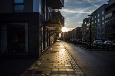 Stockholm, İsveç Barkaby banliyösünde Karlsundsvagen.