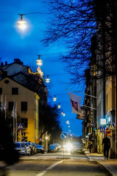 Стокгольм Швеція Рано Вранці Пішохід Торгатан Остермальмі — стокове фото