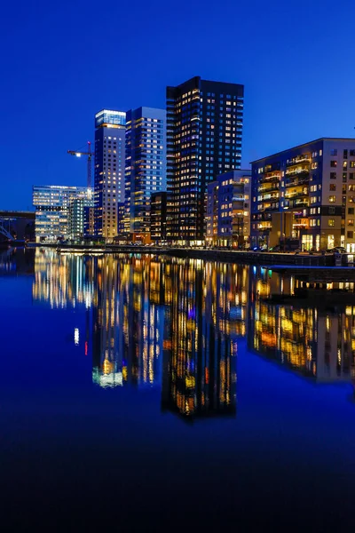 Stockholm Schweden Die Skyline Von Liljeholmskajen Frühen Morgen — Stockfoto