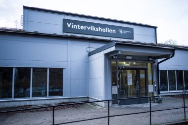 Stockholm, İsveç 1 Ocak 2020 Vinterviken Parkı 'ndaki Vinterviken spor salonu.