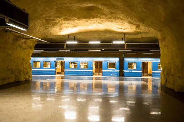 Stockholm Schweden Ein Bahn Zug Vorort Akalla — Stockfoto