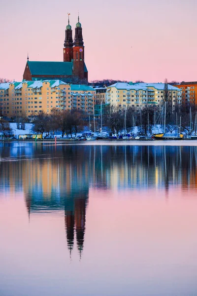Stockholm Sweden Hogalids Church Looming Hornstull Neighborhood — Stock Photo, Image
