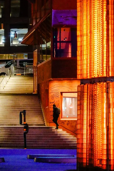 Estocolmo Suecia Paseo Peatonal Por Los Escalones Centralen Centro Ciudad — Foto de Stock