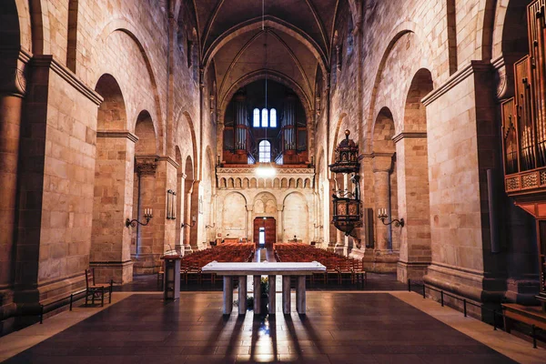 Lund Schweden Mittelschiff Und Altar Der Kathedrale Von Lund — Stockfoto