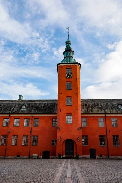 Halmstad Swedia Bagian Luar Dan Menara Halmstads Slott Atau Istana — Stok Foto