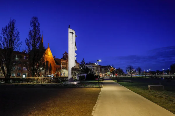 Halmstad Schweden Eine Picasso Skulptur Hafenbereich Picasso Park Die Skulptur — Stockfoto