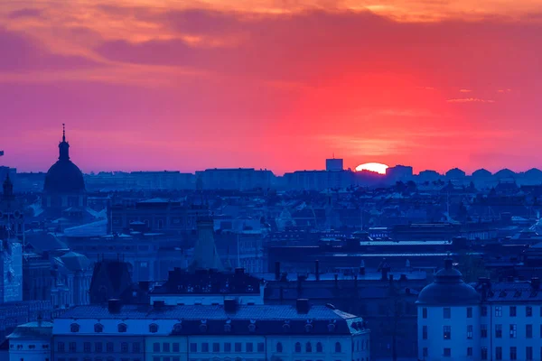 Stoccolma Svezia Alba Sulla Città — Foto Stock