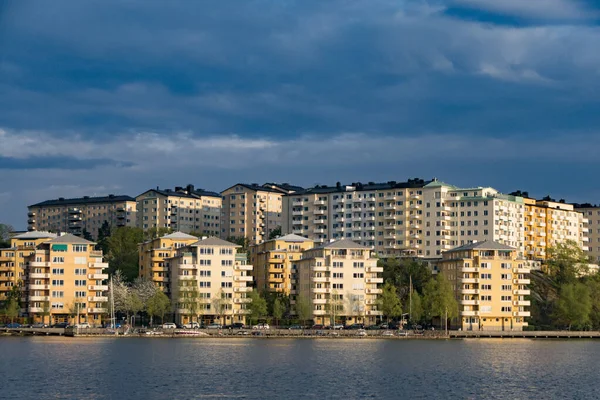 瑞典斯德哥尔摩Kungsholmen的Hornsbergs Strand Neighbourhood — 图库照片