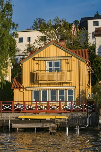 Estocolmo Suécia Casas Bairro Malarhojden — Fotografia de Stock