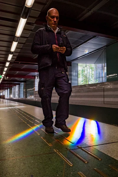 Stockholm Zweden Het Metrostation Liljeholmen Tunnelbana Station Gemaakt Van Gerecycled — Stockfoto