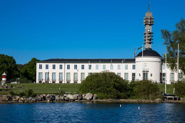 ストックホルム スウェーデン海の歴史博物館とカクナス塔 — ストック写真
