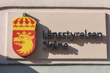 Malmö, İsveç Skane İlçe Yönetimi ve amblemi için İsveççe bir işaret.