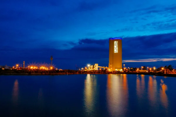 Malmö Schweden Ein Nächtlicher Blick Auf Den Hafen Von Malmö — Stockfoto