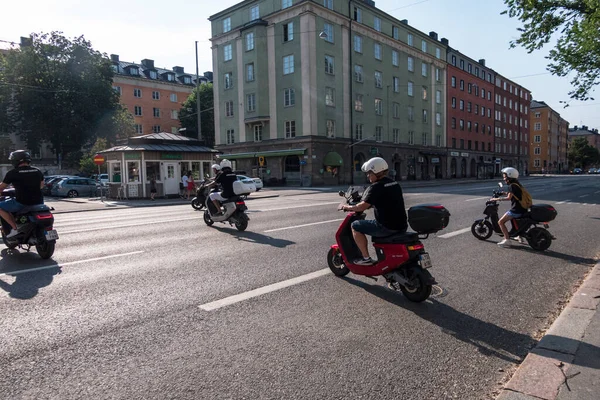 Stockholm Sweden Stockholm Flagship Store Chinese Niu Brand Electric Scooters — Stock Photo, Image