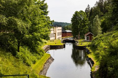 İsveç 'in batısındaki Dalsland Kanalı manzarası.