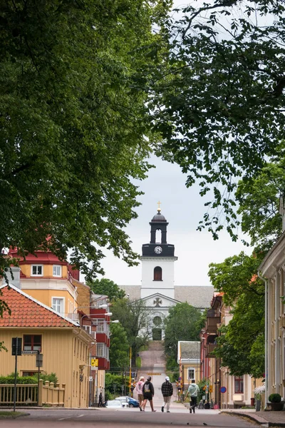 Amal Sweden Amal Church Hill Pedestrians — Foto de Stock