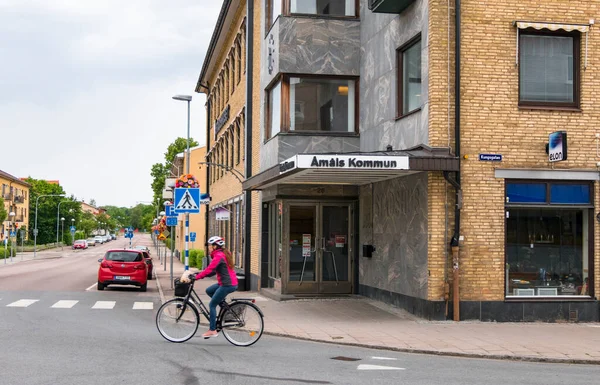 Amal Sweden Sign Facade Building Saying Amal Kommun Amal Municipality — Stock Fotó