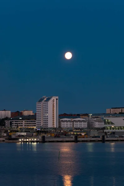 Stockholm Svédország Stockholm Kikötője Vagy Frihamnen Hajnalban — Stock Fotó