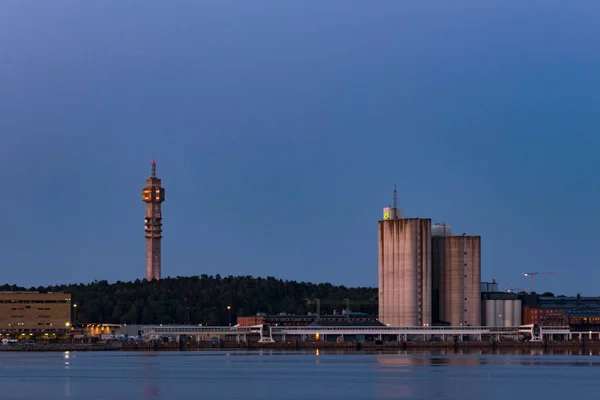 Стокгольм Швеция Порт Стокгольм Фрихамнен Рассвете — стоковое фото
