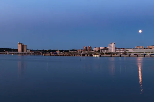 Stockholm Zweden Haven Van Stockholm Frihamnen Bij Zonsopgang — Stockfoto