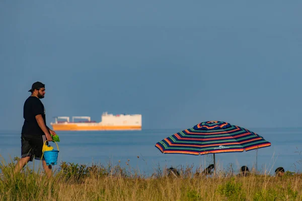 Point Lookout Maryland Estados Unidos Una Playa Bahía Chesapeake Con —  Fotos de Stock