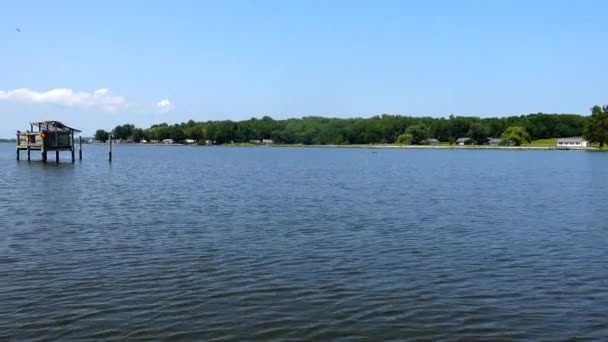 Broomes Adası Maryland Abd Patuxent Nehri Boyunca Bir Tekne Yolculuğu — Stok video