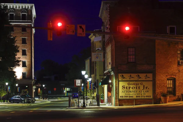 Salisbury Maryland Gece Şehir Merkezi — Stok fotoğraf