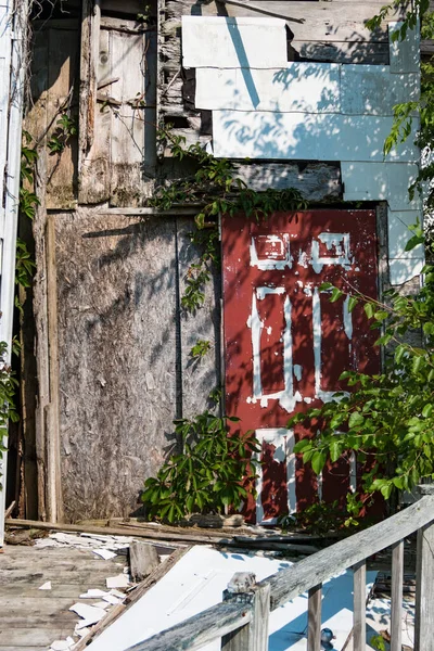 Deal Island Maryland Usa Old Boarded Church Abandoned Because Rising — Stock Photo, Image