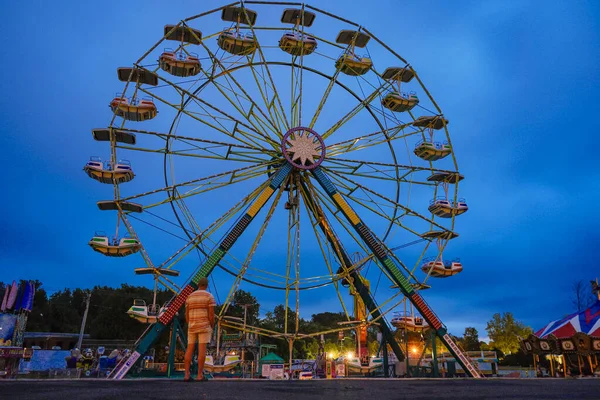 Prins Fredrik Maryland Usa Ett Pariserhjul Natten Mässa — Stockfoto