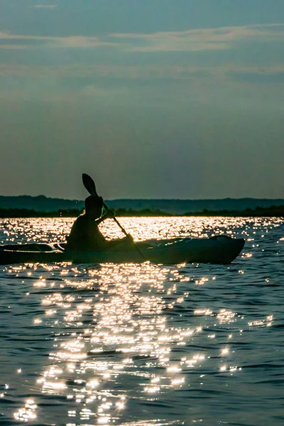 Salomons Maryland États Unis Août 2021 Une Femme Kayak Dans — Photo